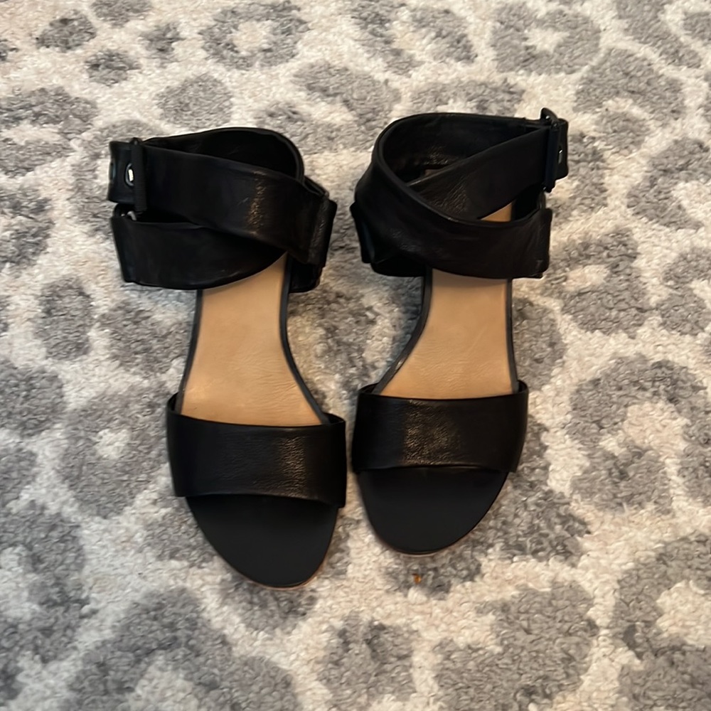 Rag & Bone black wedge sandals